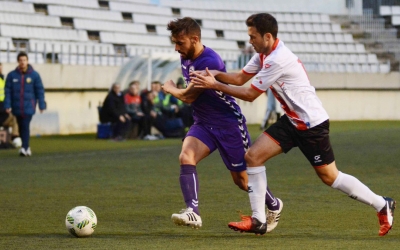 Jordan Sánchez en el partit de la primera volta a L'Hospitalet | Roger Benet (CES)